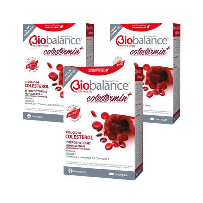 Biobalance Colestermin+ Farmodiética Pack 2 x 60 cápsulas. Suplemento com esteróis vegetais, arroz vermelho fermentado, gengibre e vitaminas do complexo B.
