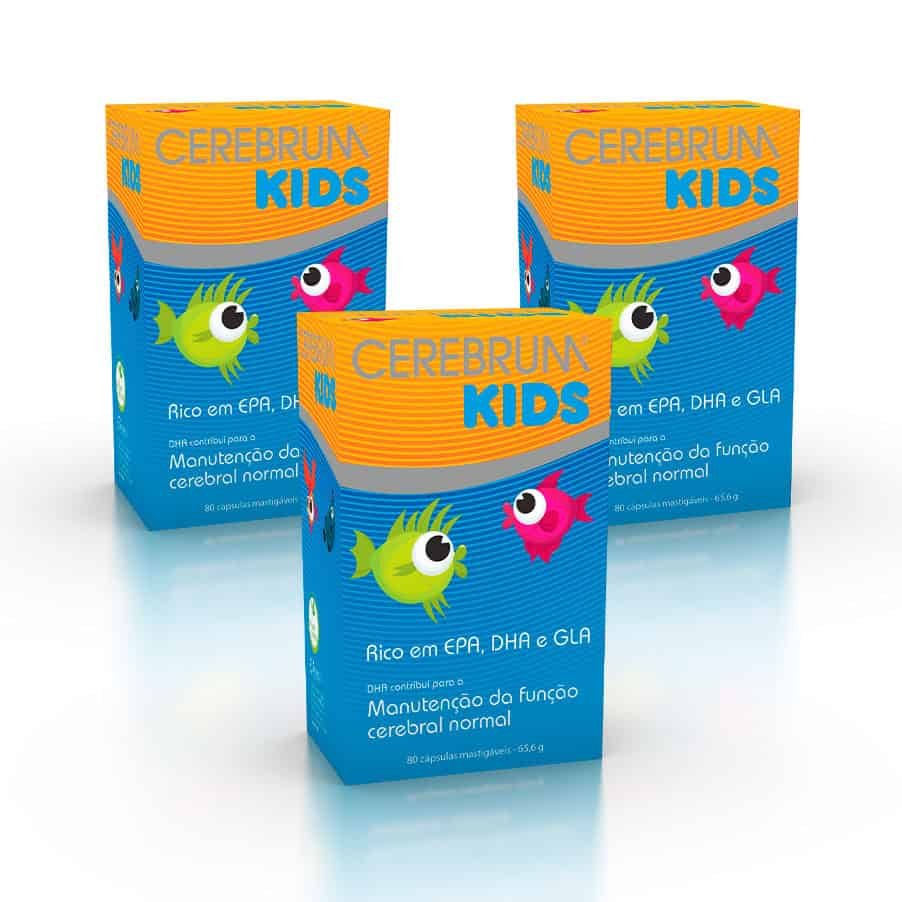 Cerebrum Kids Pack 3, para um cérebro saudável, incluindo capacidades de aprendizagem, concentração e coordenação.