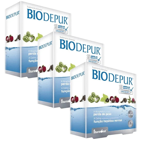 BioDepur 15 Ampolas Fharmonat é um suplemento alimentar de origem natural desenvolvido para apoiar o funcionamento do fígado e o bem-estar digestivo.