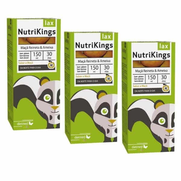 O NutriKings Lax 150ml Dietmed é um suplemento alimentar infantil em xarope, formulado com extratos concentrados de maçã reineta.