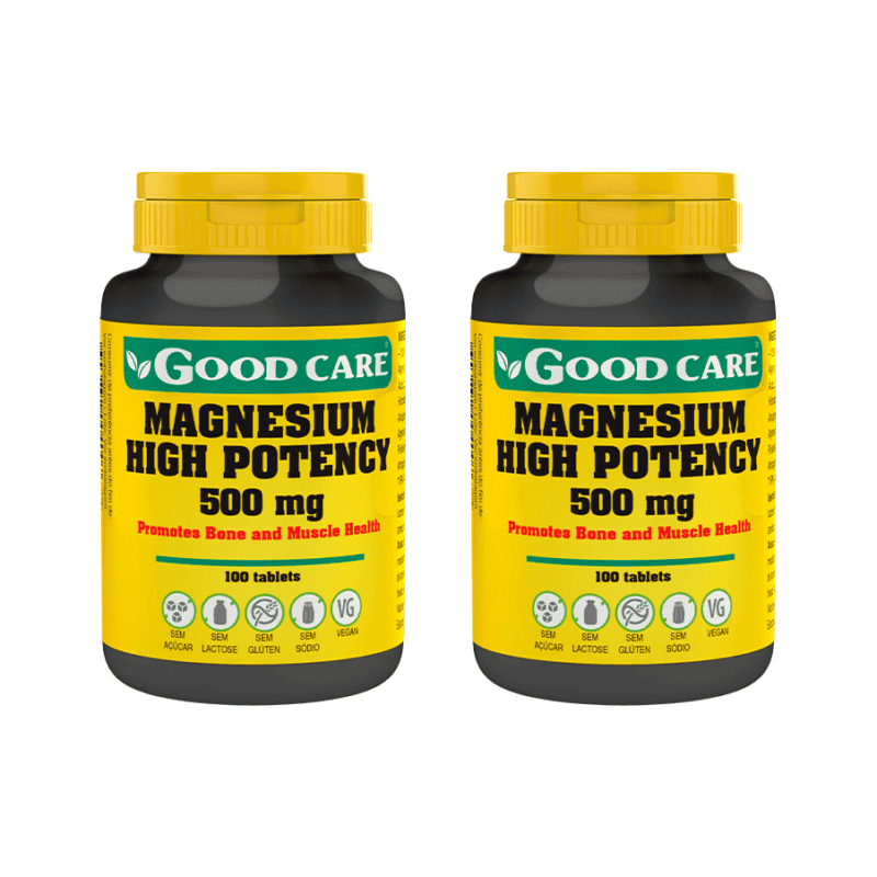 Magnésio Alta Potência 500 mg da Good Care é um suplemento alimentar, formulado com óxido de magnésio de elevada concentração.