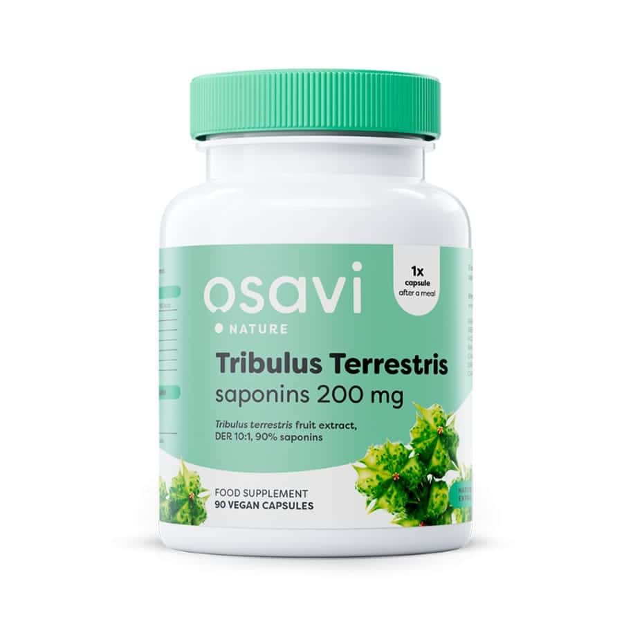 Tribulus Terrestris é apresentado em cápsulas veganas, contendo extrato padronizado de frutos de Tribulus terrestris com 90% de saponinas.