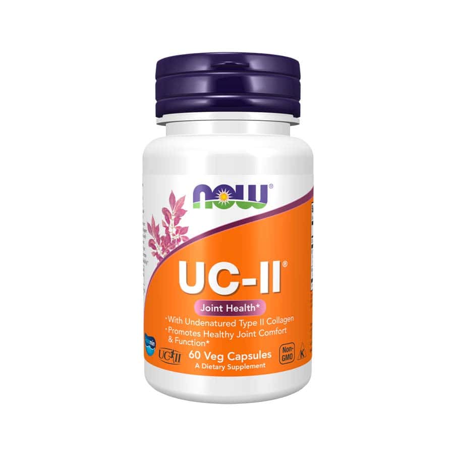 Suplemento de colagénio tipo UC-II não desnaturado com Aquamin®, que apoia a saúde das articulações, promovendo conforto, mobilidade e flexibilidade.