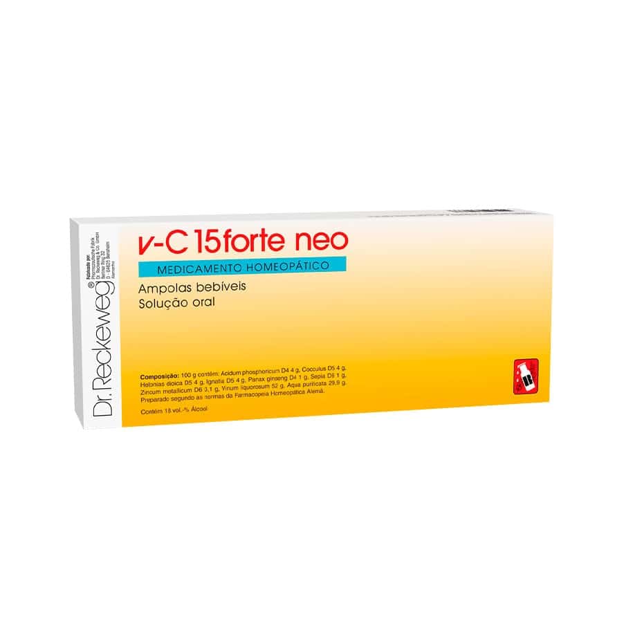 Dr. Reckeweg V-C 15 Forte Neo – Alivia sintomas de esgotamento, exaustão e stress. Recuperação ideal após cirurgia. Compra agora no Peixe Verde!