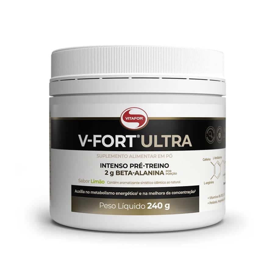 V-FORT® ULTRA é o intenso pré-treino da Vitafor, desenvolvido com uma fórmula inovadora e responsável que contém ingredientes estratégicos.