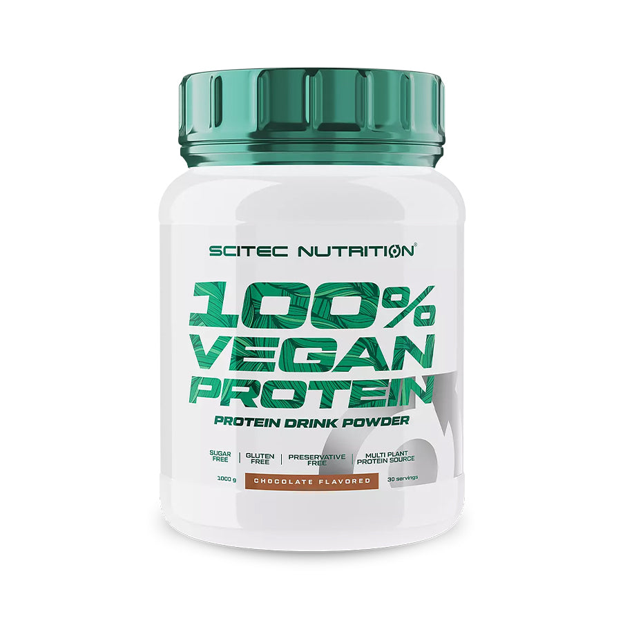 A 100% Vegan Protein Scitec Nutrition é um suplemento alimentar em pó para preparação de bebida, à base de proteína de ervilha e com vitamina B12. 