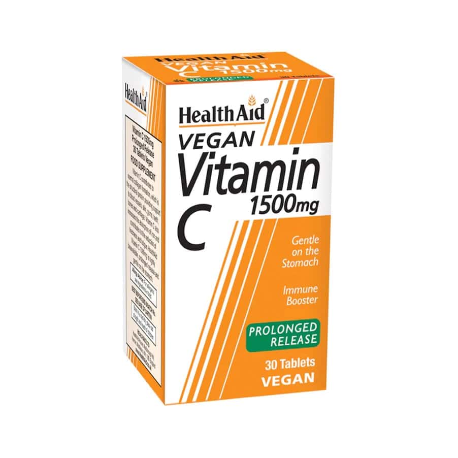 Vitamina C 1500mg Libertação Prolongada 30 Comprimidos Health Aid