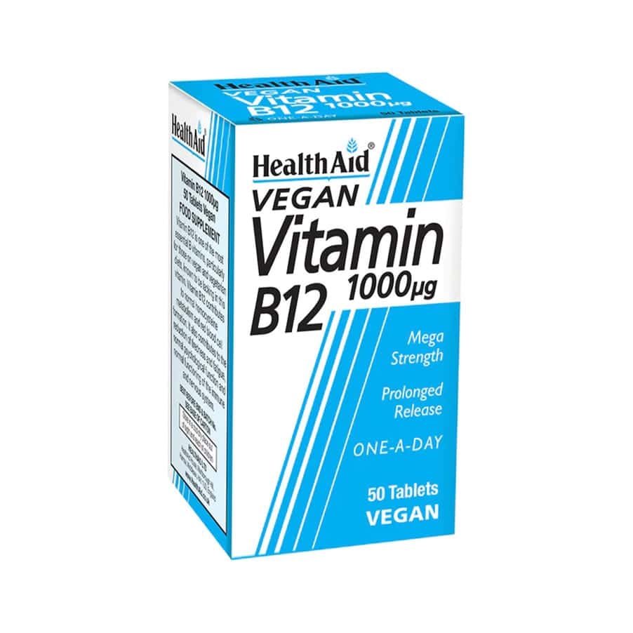 Vitamina B12 1000ug 50 Comprimidos Health Aid