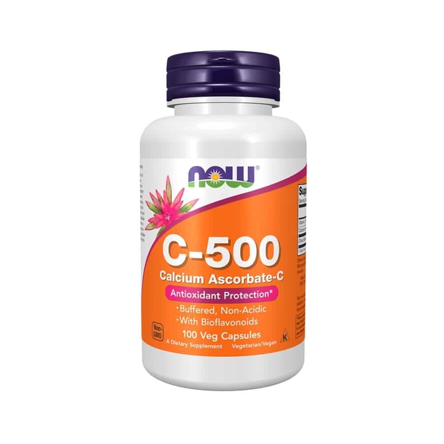 A Vitamina C-500 Calcium oferece proteção antioxidante, apoia a produção de colagénio e contribui para o desenvolvimento da dentição e vasos sanguíneos.