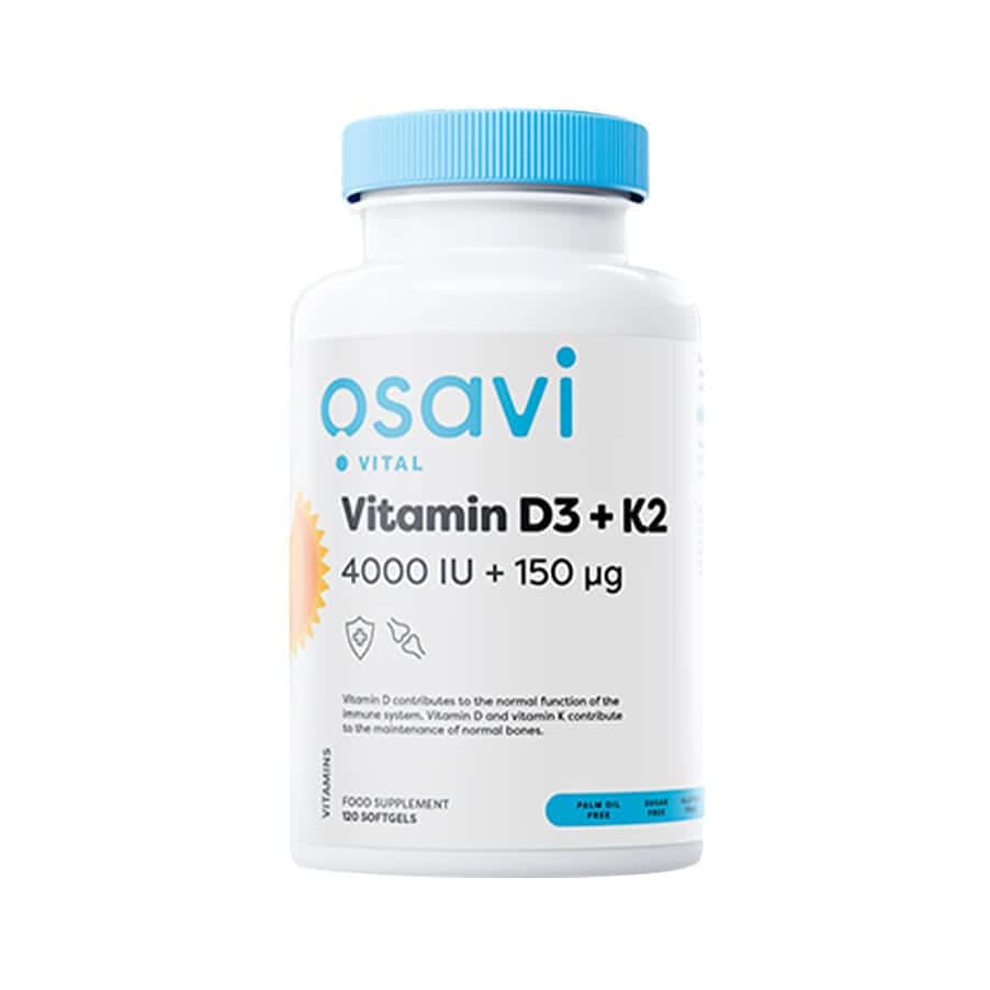 Combinação de vitamina D3 de origem natural e vitamina K2 MK-7 com alta biodisponibilidade, que o ajudará a garantir uma imunidade adequada...