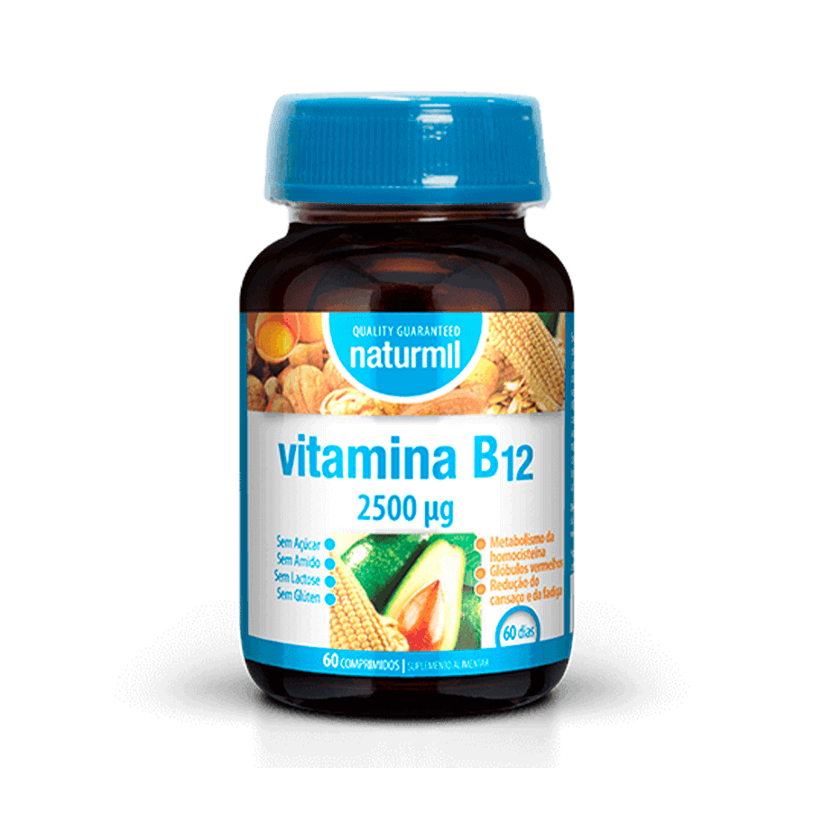 Vitamina B12 2500µg 60 comprimidos Naturmil