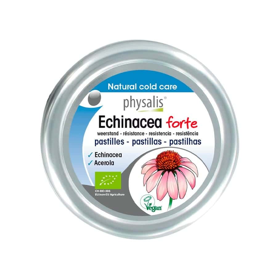 As gomas de Echinacea Forte, da Physalis à base de extractos de Echinacea e Acerola, atuam na prevenção das infeções e reforço do sistema imunitário.
