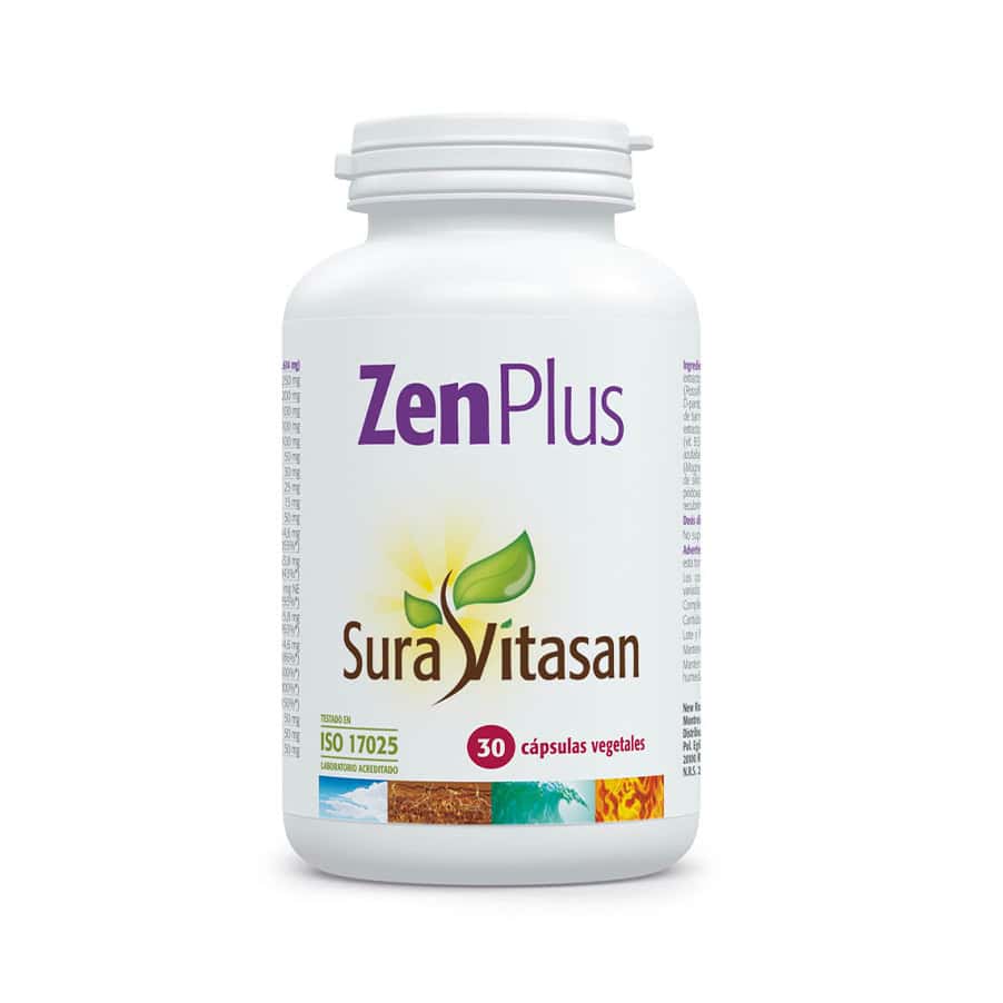 Zen Plus 30 Cápsulas Sura Vitasan é uma fórmula natural e equilibrada para o teu bem-estar diário e a rotina do dia a dia.